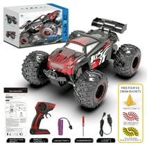 VILINICE 1:18 Remote Control Car, 20km/h 2.4GHz off-Road Monster Truck, High-Speed RC Car Toys with Lights & Rechargable Battery, Gifts for Kids,Children and Adults, Red