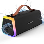 مكبر صوت بلوتوث محمول من VILINICE، مكبر صوت خارجي مقاوم للماء IPX6 مع أضواء RGB، إقران TWS، بلوتوث 5.3/AUX/TF/USB، صوت ستيريو 20 وات، مكبر صوت لاسلكي للمنزل والخارج والسفر