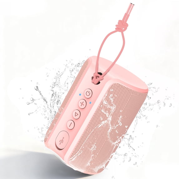 VILINICE Portable Bluetooth Speaker, IPX7 Waterproof Wireless Speaker, Stocking Stuffers, Bluetooth 5.0, TWS Mini Speaker for Home/Party/Outdoor/Travel/Gifts, Pink