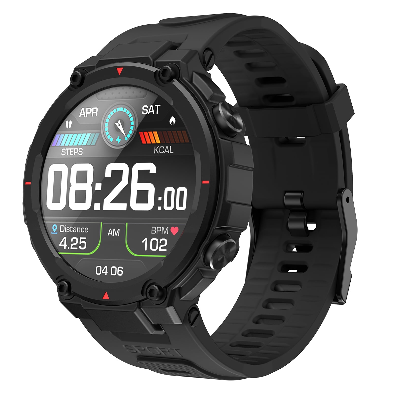 Amazfit Active Edge Smart Watch with Stylish Rugged Sport & Fitness Design  ? Midnight Pulse 