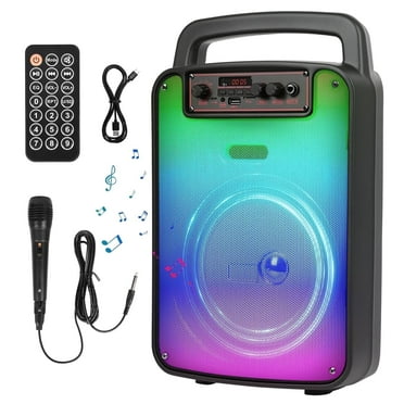 VILINICE Bluetooth Rechargeable Speaker, Portable Speaker with Microphone, Speaker for Home Outdoor Party Camping, Support RGB/TWS/FM