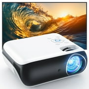 HAPPRUN H1S 1080P 4K Video Projector, Support 40" to 200'' Screen, White, 1 Count, 1 Pack