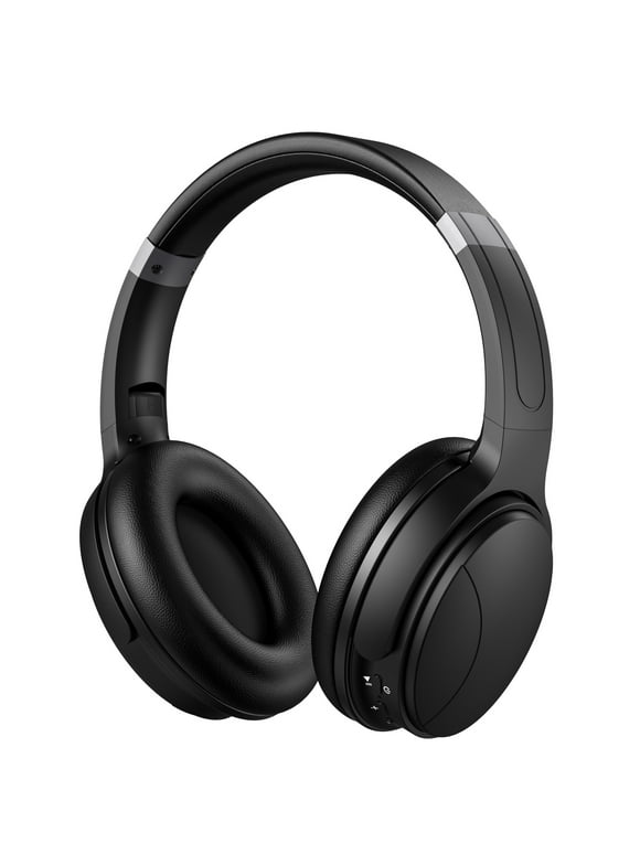 VILINICE Noise Cancelling Headphones, Wireless Bluetooth Over Ear Headphones with Microphone, Black, Q8