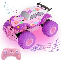 VILINICE Remote Control Cars for Girls, 2.4Ghz All Terrain Girls Off-Road RC Truck with Rechargeable Battery, 4WD RC Car Toys for Girls & Kids Age 5+, Pink