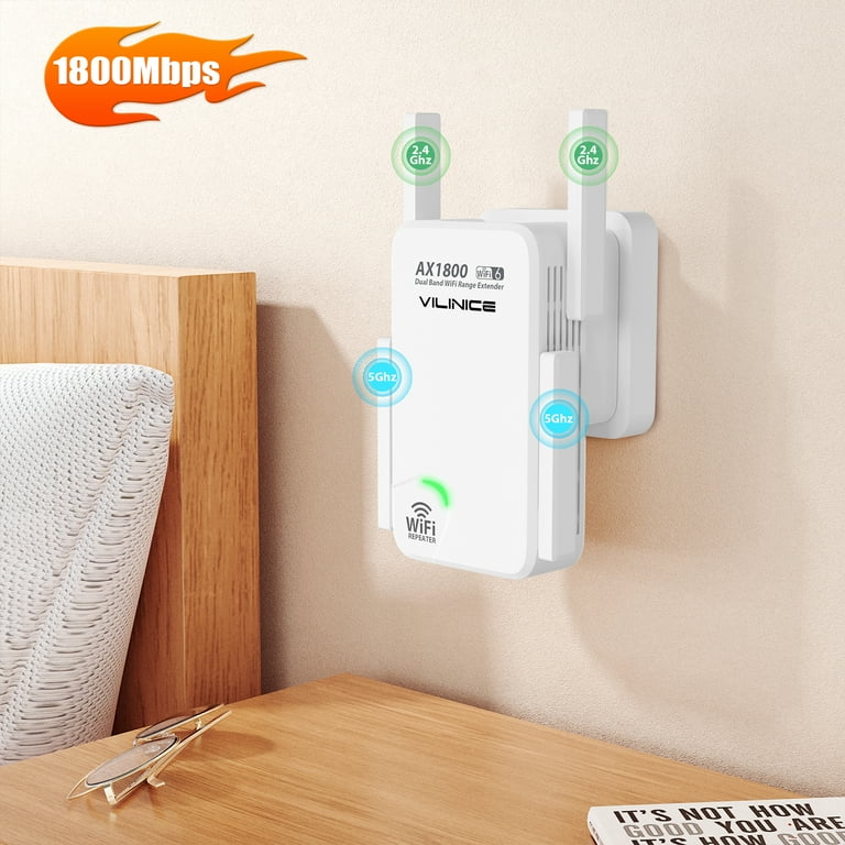 VILINICE WIFI6 Extender 1800Mbps 9600sq.ft Range Dual Band with Ethernet Port Walmart