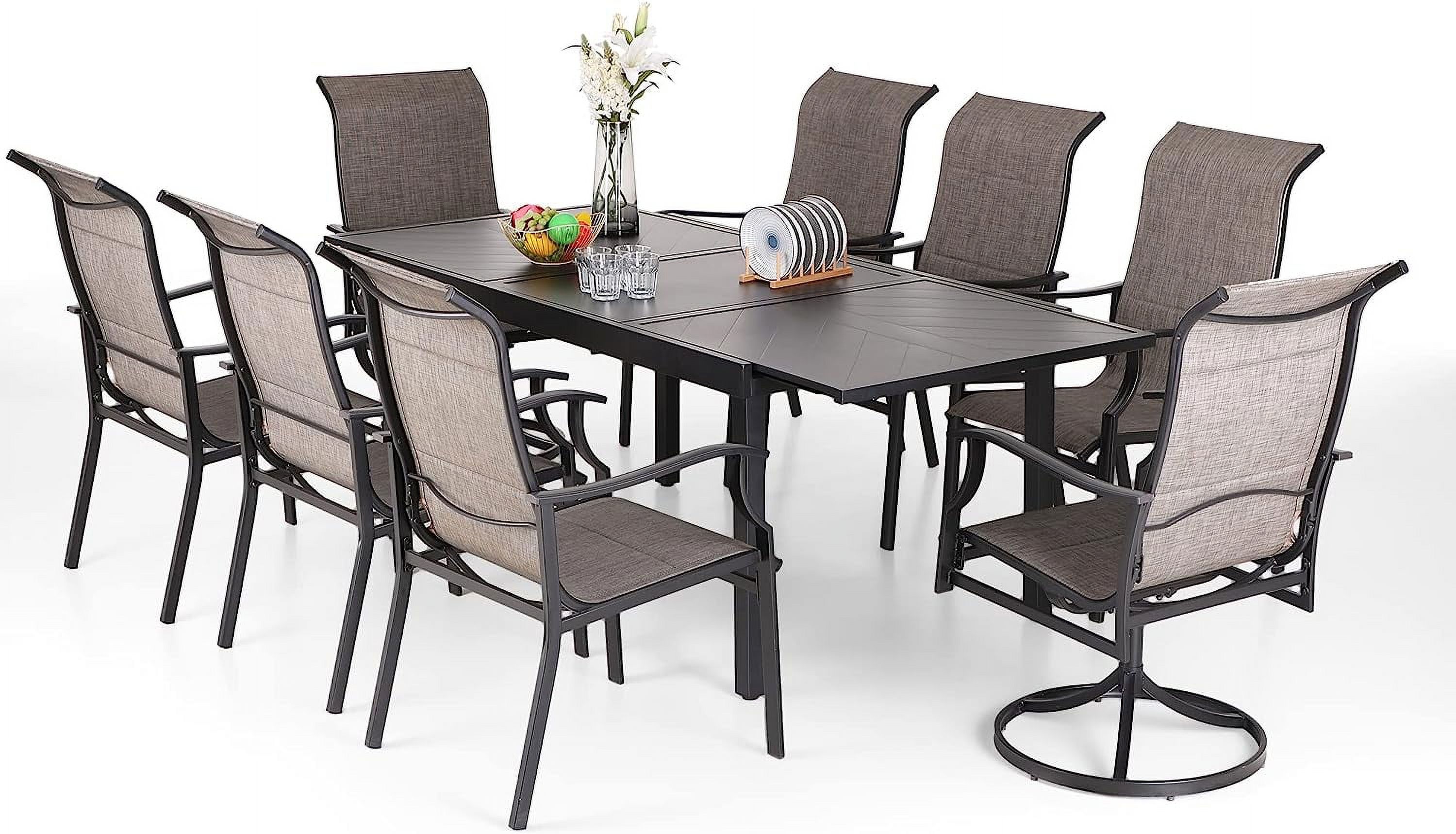 Devoko Outdoor Patio Loveseat Modern Rattan Patio Conversation