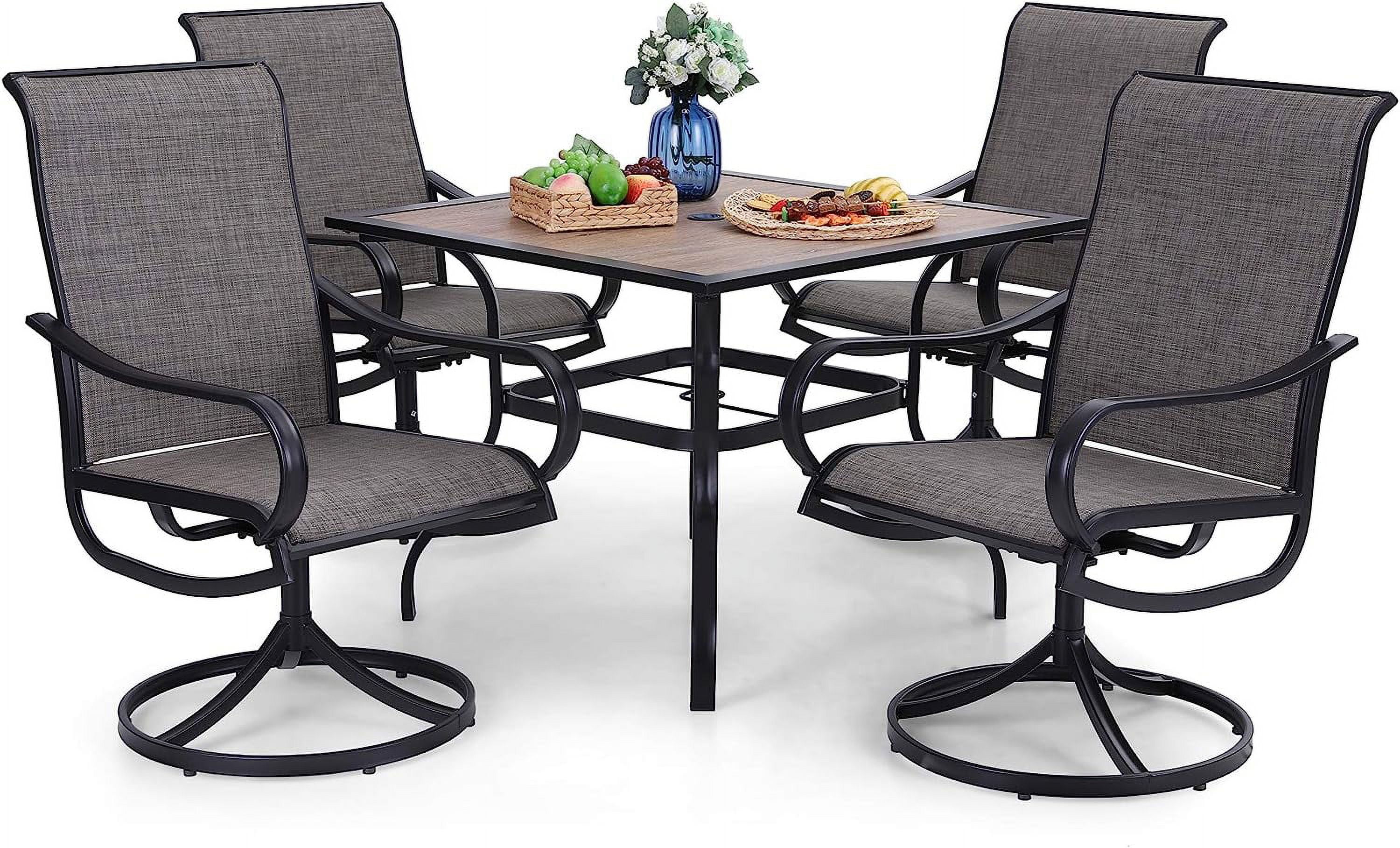 VILLA Patio Dining Set for 6 7 Piece Outdoor Table and Chairs with 6