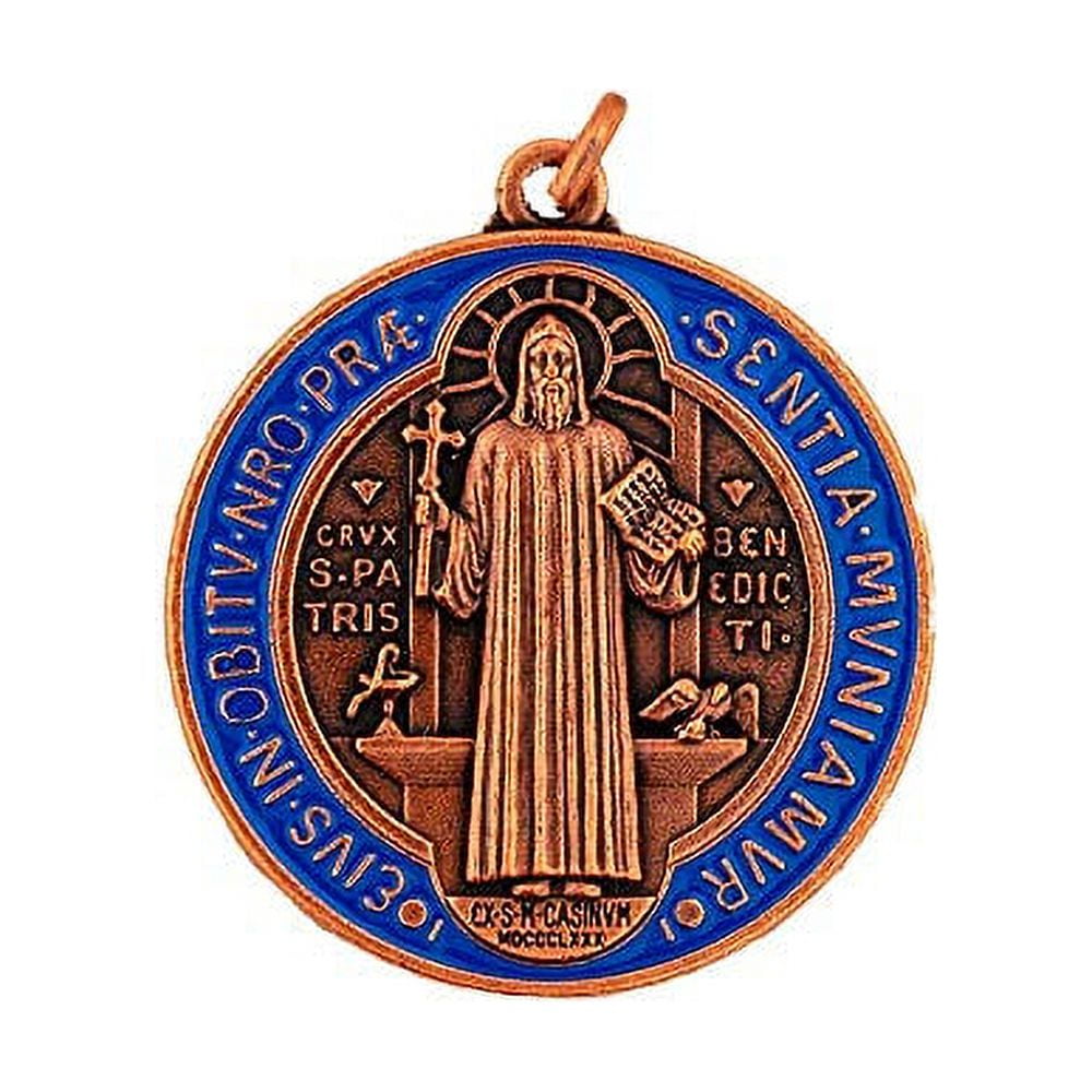 VILLAGE GIFT IMPORTERS 2" Bronze St. Benedict Medal Pendant Full Cast Bronze Medal