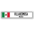 thumbnail image 1 of VILLAHERMOSA MEXICO Street Sign Mexican flag city country road wall gift, 1 of 5