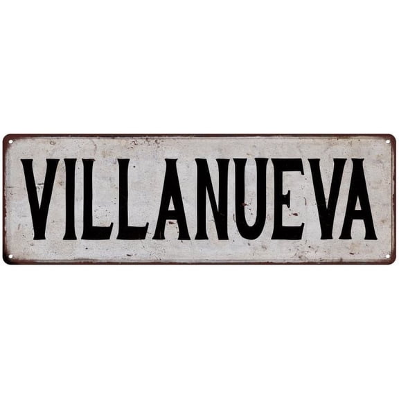 VILLANUEVA Vintage Look Gift Rustic Chic Metal Sign 6x18 206180036989