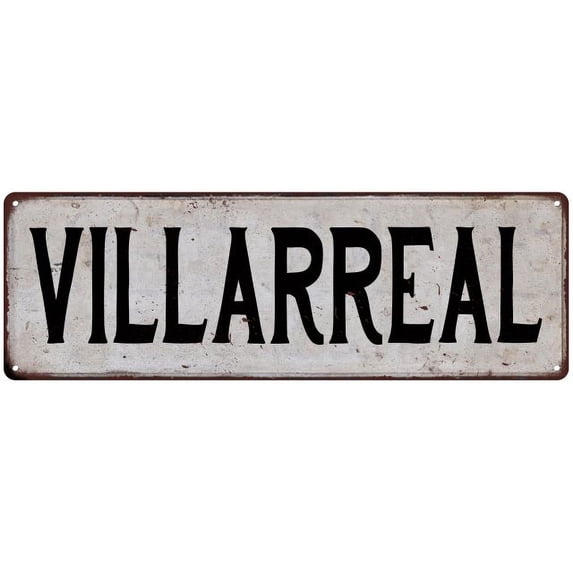VILLARREAL Vintage Look Gift Rustic Chic Metal Sign 6x18 206180036986