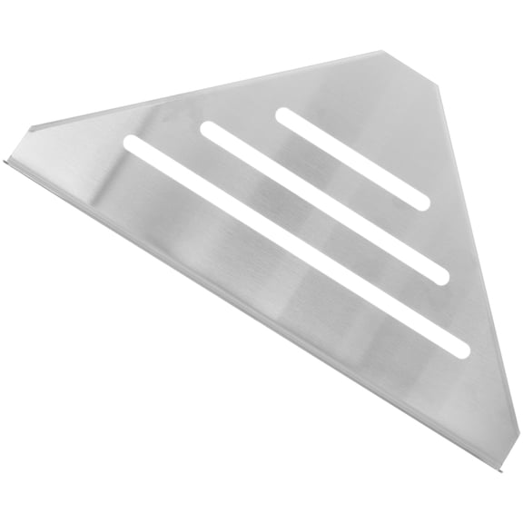 Topbathy Plated Silver Stainless Steel Corner Desk Shelf Wall Mounted Storage Rack for Bathroom and Kitchen