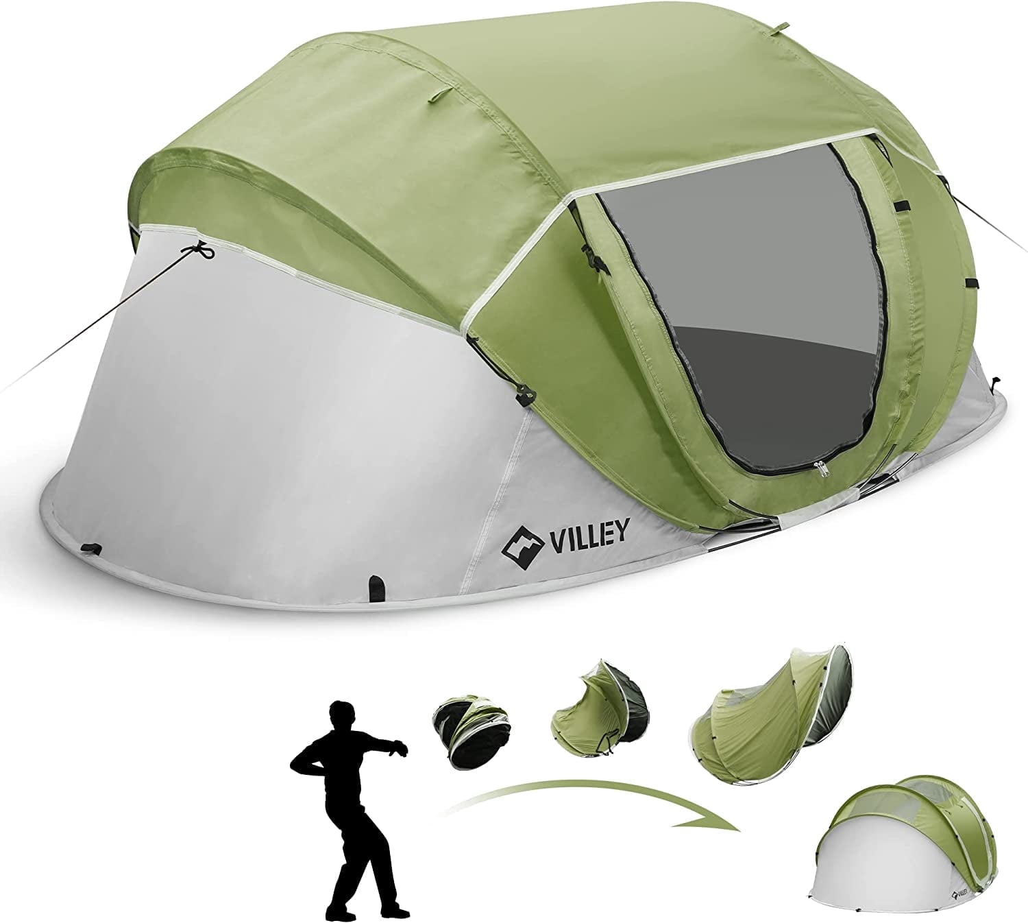 decathlon forclaz tent trek 500 100 – Poles:BikePacking version: 30cm / 12in folded length Rooftop Tent Rotorua CampFeuer Zelt Relax6 für