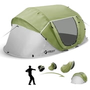 VILLEY 2 Person Easy Pop Up Tent, Waterproof Automatic Setup Instant Lightweight Camping Beach Tent with Carrying Bag for Camping, Hiking & Traveling