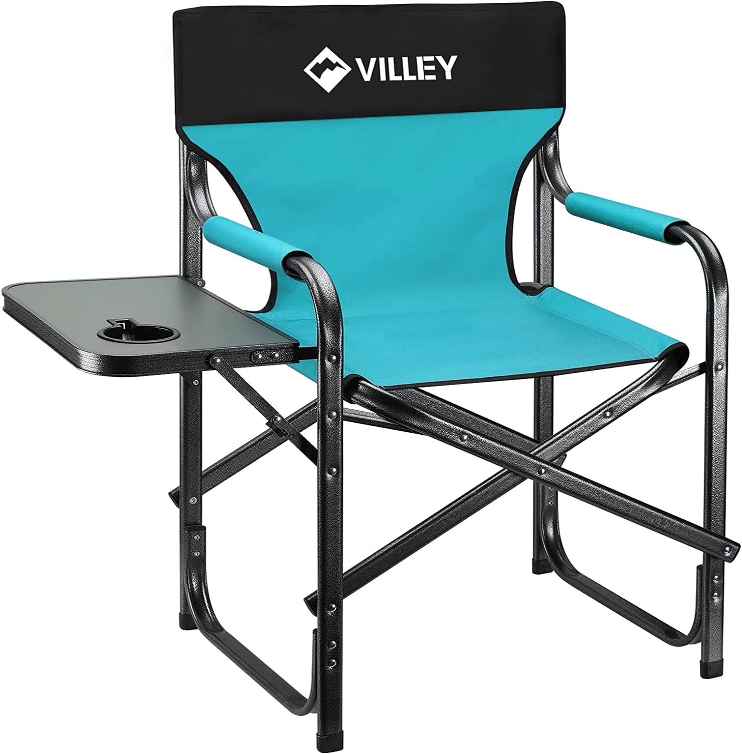VILLEY Heavy Duty Directors Chair, Folding Camping Chairs, Portable  Foldable Chair, for Camp Tailgating Lawn Picnic Fishing Beach, Supports 350  lbs