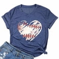 thumbnail image 1 of KimSoong Women Baseball Shirts Baseball Mom T-shirt Baseball Heart Graphic Tee Game Day Gifts Funny Short Sleeve Tops, 1 of 6