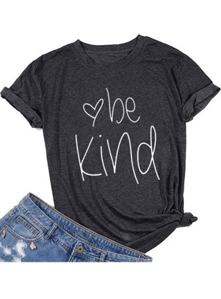 Be Kind Tie Dye T-Shirt for Women Inspirational Graphic Tee Letter