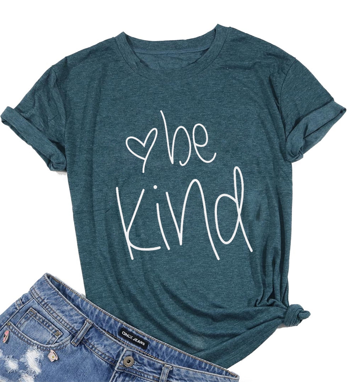 Be Kind Vintage Graphic Tee For Women – Inspirational Short Sleeve T-Shirt