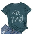 thumbnail image 1 of VILOVE Be Kind Graphic Tees Women Teacher Shirts Funny Inspirational Blessed Short Sleeve T Shirts, 1 of 6