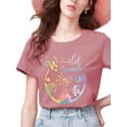 thumbnail image 1 of VILOVE Womens Summer Tops World Traveler Magic Kingdom Castle Graphic Tee Crew Neck Short Sleeve T-Shirts, 1 of 6