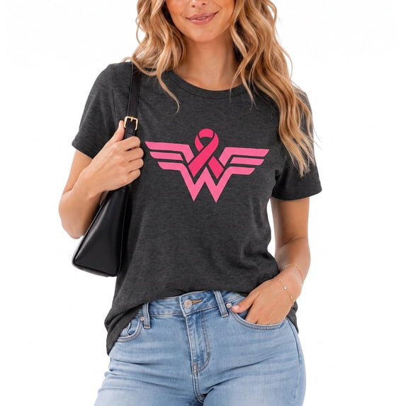 KimSoong Women Breast Cancer Shirt Pink Ribbon Breast Cancer Awareness T-Shirts Casual Short Sleeve Tops