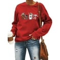 VILOVE Christmas Sweatshirt for Women Coffee Ice Cream Graphic