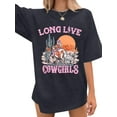 thumbnail image 1 of VILOVE Women Oversized Cowgirl T-Shirts Western Country Music Vintage Graphic Short Sleeve Tops, 1 of 8