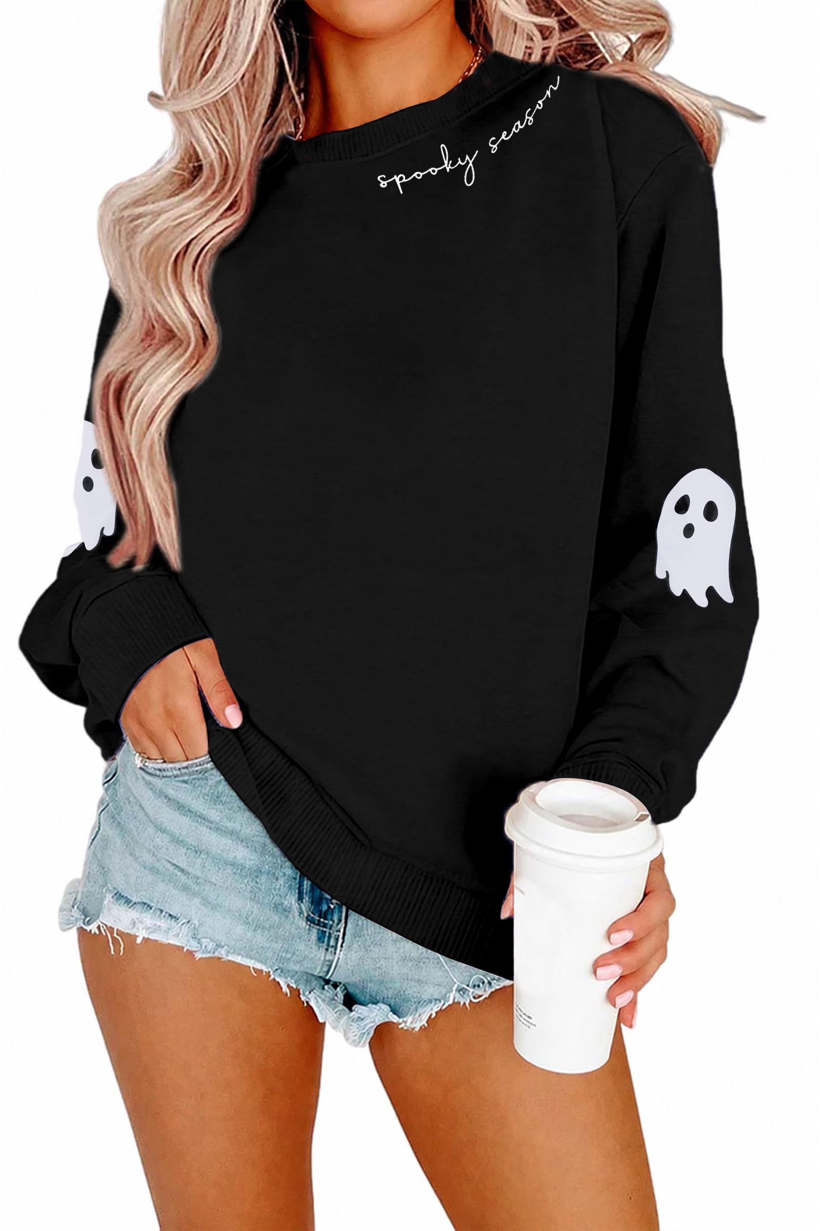 VILOVE Halloween Ghost Sweatshirt Women Spooky Season Sweatshirts Halloween Graphic Crew Neck Tops Casual Sweater: What Shoppers Should Know