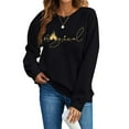 thumbnail image 1 of VILOVE Women Magic Kingdom Sweatshirts Castle Graphic Crew Neck Long Sleeve Family Vacation Pullover Tops, 1 of 7