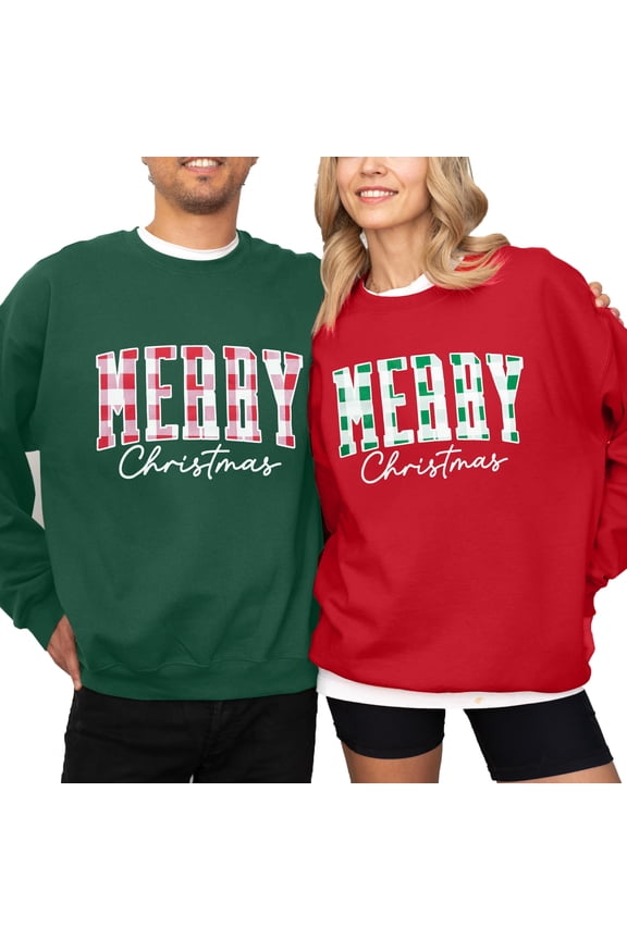 Merry Christmas Couples Matching Outfits Christmas Couples His and Her Sweatshirt Xmas Holiday Long Sleeve Top
