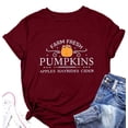 thumbnail image 1 of VILOVE Women Halloween Shirt Pumpkins Graphic Crew Neck Short Sleeve T-Shirts Tops, 1 of 6