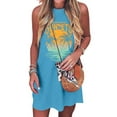 thumbnail image 1 of VILOVE Women Summer Sleeveless Coconut Tree Graphic Sundress Beach Vacation Mini Tank Dress, 1 of 7