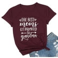 thumbnail image 1 of VILOVE The Best Moms Get Promoted to Grandma T Shirt Graphic Tees Women Grandma Gift Shirt, 1 of 11