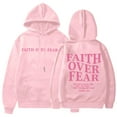 thumbnail image 1 of VILOVE Women Faith Over Fear Hoodie Christian Religious Sayings Graphic Sweatshirt Bible Pullover Tops, Pink, 1 of 6