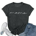 thumbnail image 1 of VILOVE Women Mama Shirts Mama Letter Printed T-Shirt Mama Graphic Tee Casual Short Sleeve Tops Tee, 1 of 9