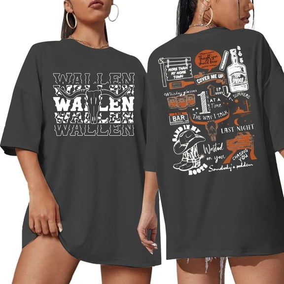 KimSoong Women Oversized Boho Cow Skull Country Music T-Shirt Vintage Western Rodeo Graphic Tee 80 90s Music Lover Short Sleeve Top