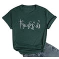 thumbnail image 1 of VILOVE Women Thanksgiving Shirt Thankful Letter Print Crew Neck T-Shirt Casual Turkey Day Shirt Short Sleeve Tee Tops, 1 of 5