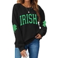 thumbnail image 1 of VILOVE Women St. Patrick's Day Sweatshirts Lucky Clover Sweatshirts Irish Shamrock Pullover Long Sleeve Graphic Tops, 1 of 5