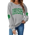 thumbnail image 1 of VILOVE Women St. Patrick's Day Sweatshirts Lucky Clover Sweatshirts Irish Shamrock Pullover Long Sleeve Graphic Tops, 1 of 4