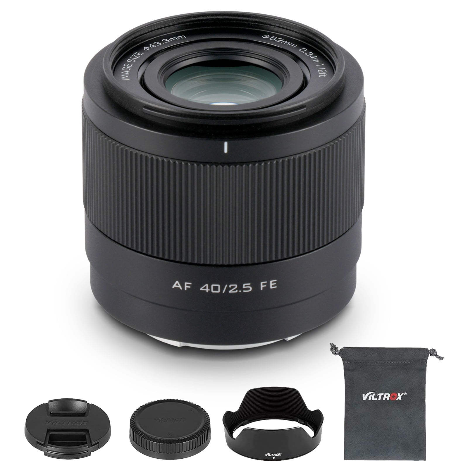 VILTROX 40mm F/2.5 F2.5 FE Objectif à Monture Autofocus Plein Cadre Compatible Avec Les Appareils Photo Sony E-Mount Alpha A7C A7SIII A7III A7RIII A7IV A7RIV A9 A1 FX3 A7RV ZVE1 A7CR A7CII
