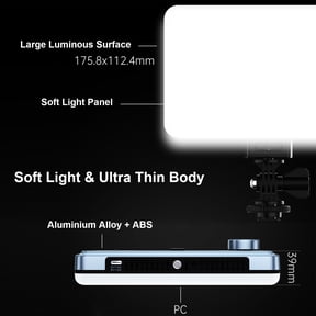 VILTROX Sprite 15C Portable RGB LED Video Light Panel, 15W 2800K-6800K Dimmable On-Camera Fill Light with 26 FX Effects, APP Control, NP-F550 Battery for Vlog, Live Streaming, Photography
