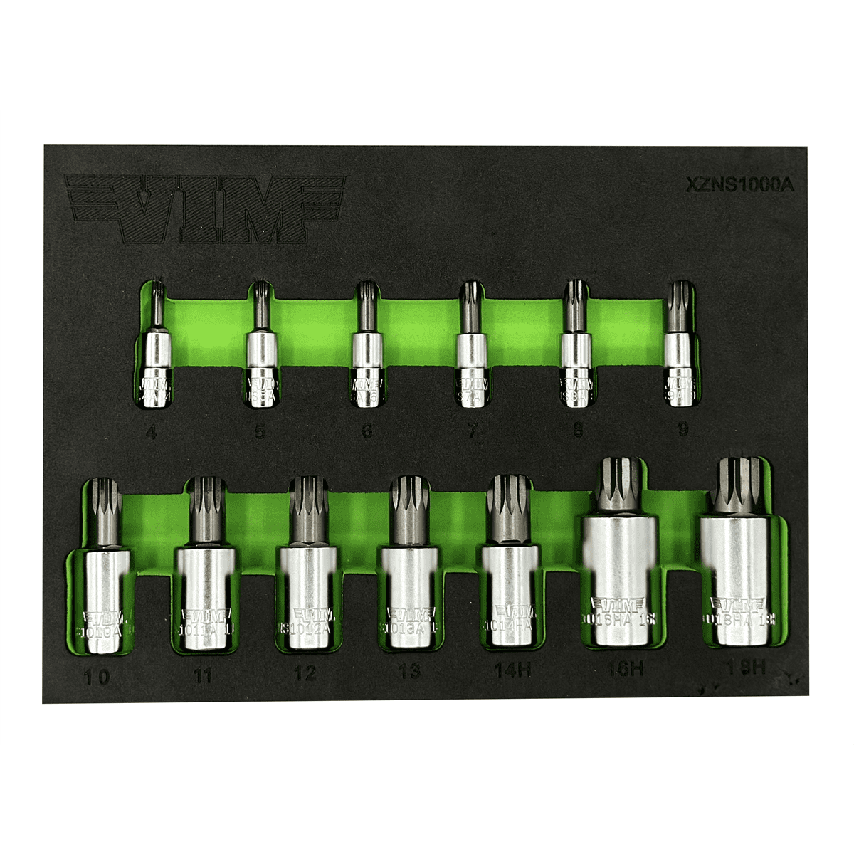 VIM Tools 13 Piece XZN Triple Square Driver Set - S2 Steel VIM Tools 13 Piece XZN Triple Square Driver Set - S2 Steel