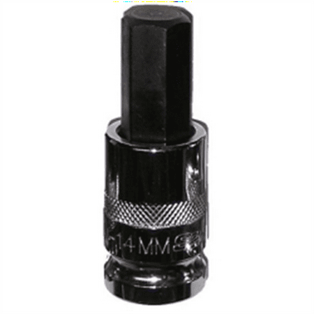 VIM Tools 14 mm Hex Bit, Chrome 1/2 Inch Square Drive Bit Holder