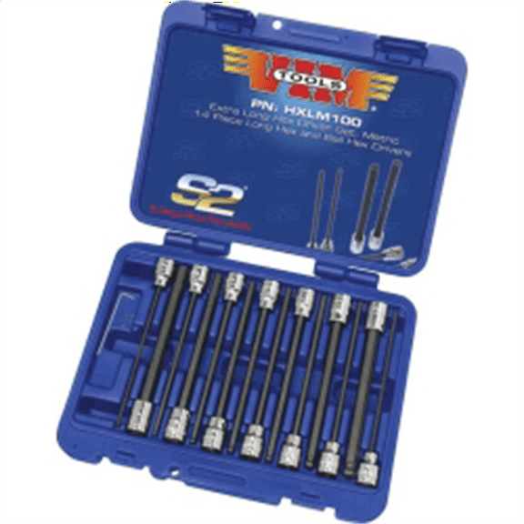 VIM Tools 14pc 3/8" Square Drive Frac SAE Extra Long Hex & Ball Hex Driver Set