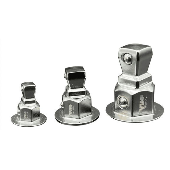 VIM Tools WSA100 Wrench to Socket Adapter Set Wobble Drive Access