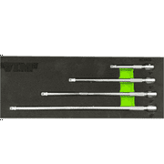VIM Tools 4 Piece 1/4 Inch Drive Wobble Extension Set