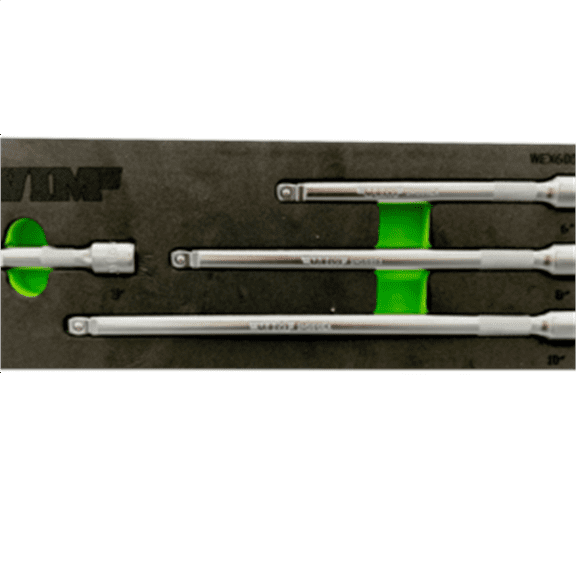VIM Tools 4 Piece 3/8 Inch Drive Wobble Extension Set