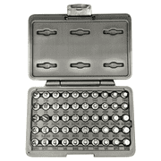 VIM Tools MMS450 Stubby Low Profile Half Cut Driver Set, S2 Steel Construction, Satin Chrome Finish, 1/4 Inch Square Drive with Ball Check for Retention