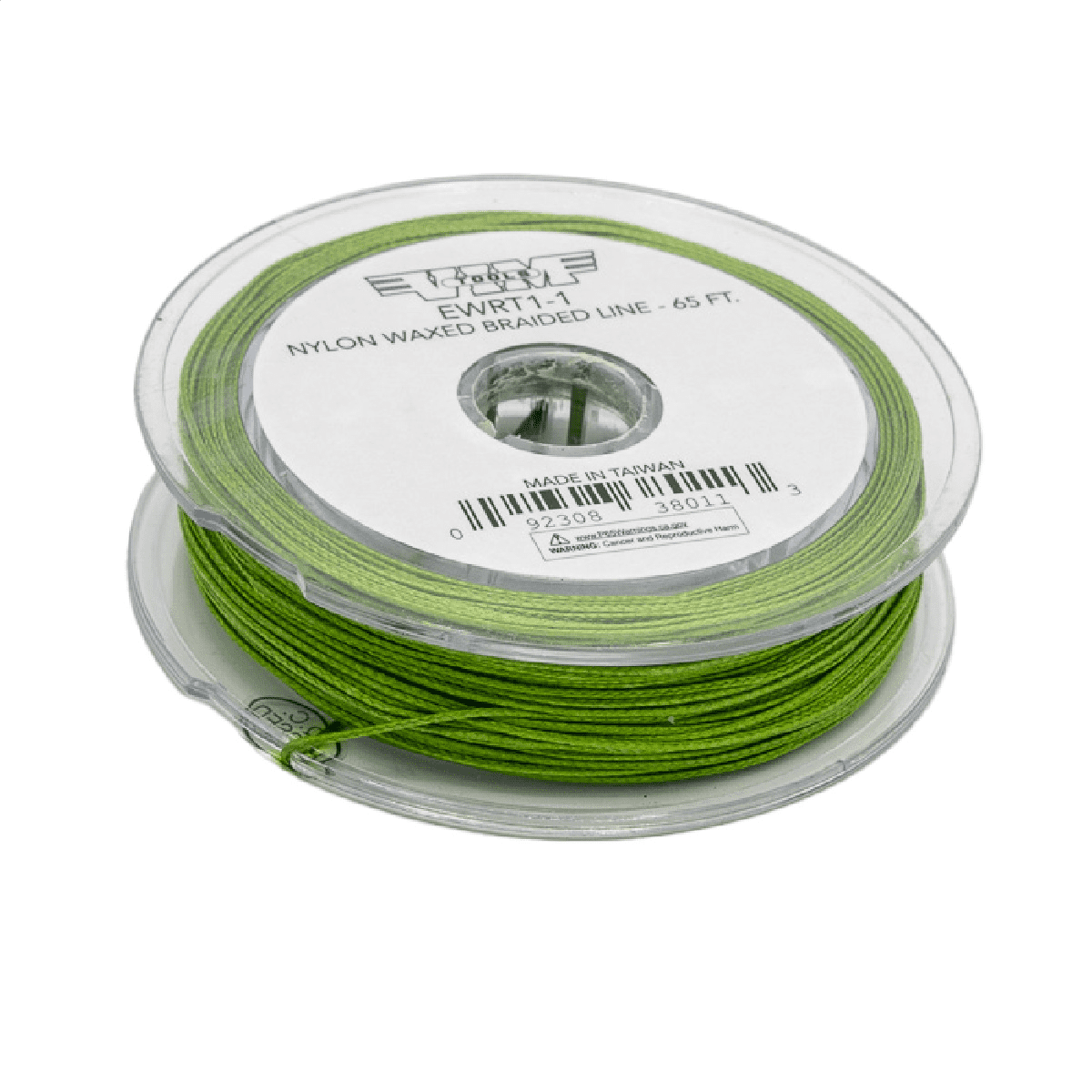 VIM Tools Nylon Waxed Braided Line Roll - 65 Feet - Green