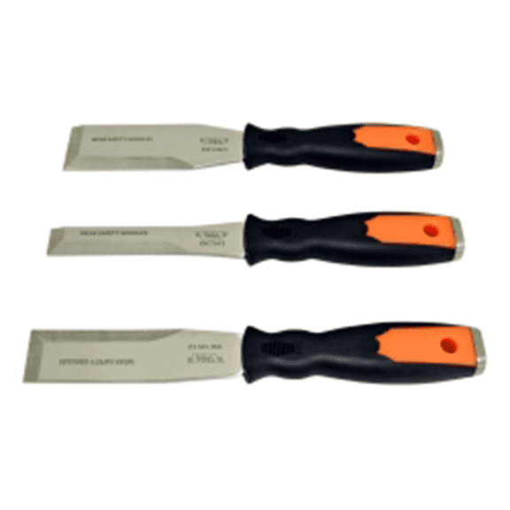 VIM Tools Striking Scraper Set, Dual Bevel, Stainless 3 Piece Set